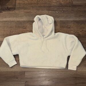 Gilly Hicks Sherpa Cozy Cream Hoodie size L